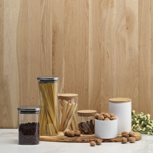 AO Magritte 1000 Canister Borosilicate Glass 1015ml. Cork lid