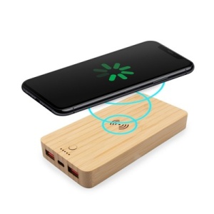 AX™ Bamboo wireless power bank 8000 mAh B'RIGHT, wireless charger 15W | Benson - Img 4