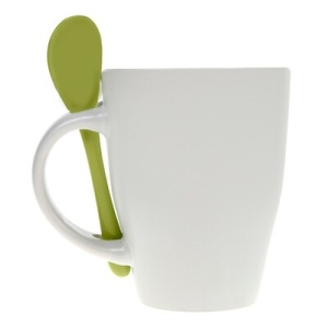 AX™ cană ceramică 300 ml cu linguriță - Img 17