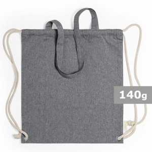 AX™ Geantă de bumbac reciclat 2 în 1, geantă cu șnur și geantă de cumpărături - Img 3