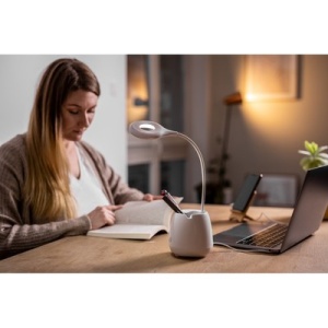 AX™ Lampă de birou, boxă wireless 3W, suport pentru telefon, suport pentru pixuri | Asar - Img 4