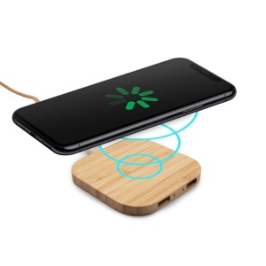 AX Încărcător wireless din bambus 10W B'RIGHT | Jazzlyn