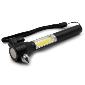 AX Lanternă de urgență 1 LED COB, tăietor pentru centură de siguranță, ciocan de siguranță | Flint
