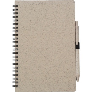 AX Notebook cu paie de grâu, aprox. A5, cu pix
