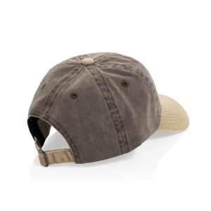 BEAU AWARE™ Washed 6 panel 270gsm cotton twill two tone cap - Img 7