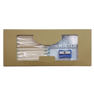 BLUE C™ Colour pencils with colouring book DECOR