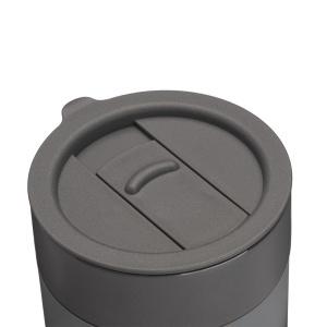 Cană ceramică acoperită cu silic de 300 ml. Capac detașabil din PP cu deschidere glisantă. - Img 9