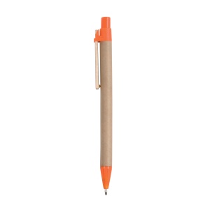 Cardboard snap pen with wooden clip - Img 3