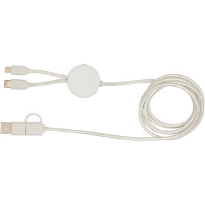 PF Cablu Citala 5-în-1 din plastic reciclat, 150 cm, pentru sincronizare de date și încărcare rapidă de 27W