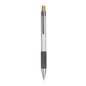 Click pen in aluminum. Colored grip with velvety effect, clip and metal details - Img 8