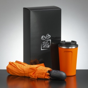 Co™ SET CĂLĂTOR: Cana termică NORDIC 350 ml și UMBRELĂ AUTOMATĂ COMPLETĂ