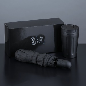 Co™ SET CĂLĂTOR: Cana termică NORDIC 350 ml și UMBRELĂ AUTOMATĂ COMPLETĂ