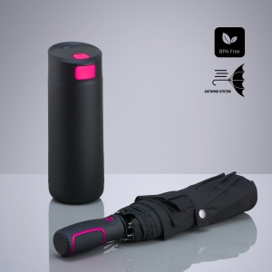 CO Dynamic Set: cană de cafea 450 ml și umbrelă automată