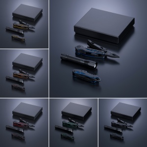 CO Optima Set II: multitool, briceag și lanternă medie