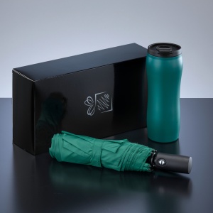 CO Primo Set: cană cu vid 400 ml și umbrelă automată