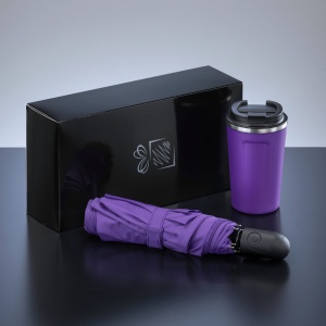 CO Traveller Set: cană termică Nordic 350 ml și umbrelă complet automată