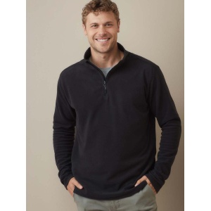 Fleece pullover with half-zip for men