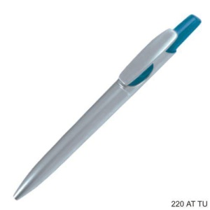Gathered™ Pix Stilus din plastic, corp gri metalizat, parti color