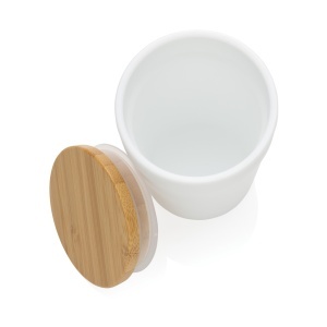 GRS certified recycled PP mug with bamboo lid - Img 5