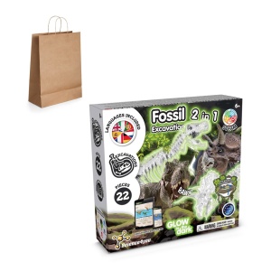 hi!™ 2 in 1 Fossil Excavation Kit III Joc educațional furnizat cu o pungă cadou din hârtie kraft (115 g/m²) - Img 4