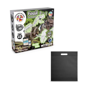 hi!™ 2 in 1 Fossil Excavation Kit IV Joc educațional furnizat cu o pungă cadou nețesută (80 g/m²)