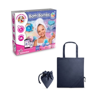hi!™ Bath Bombs Kit V Joc educațional furnizat cu o pungă de cadou pliabilă 190T