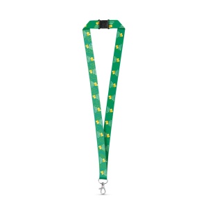 hi!™ DOVER Lanyard de sublimare poliester reciclat (100% rPET) cu carabină