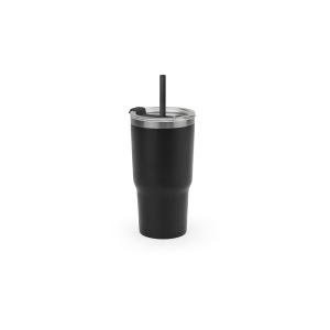 hi!™ JOYNER M. Pahar de călătorie compact din oțel inoxidabil (91% reciclat) cu perete dublu izolat în vid și finisaj mat 600 ml - Img 1