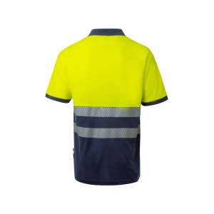 hi!™ VL ACHELOUS Tricou polo piqué bicolor (150g/m²) cu mâneci scurte, din bumbac (55%) și poliester (45%)