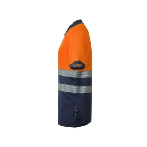 hi!™ VL ACHELOUS Tricou polo piqué bicolor (150g/m²) cu mâneci scurte, din bumbac (55%) și poliester (45%)