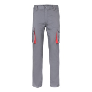 hi!™ VL FIDES Pantaloni extensibili cu buzunare multiple (240g/m²), în două tonuri, din bumbac (46%), EME (38%) și poliester (16%)