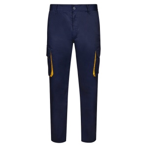 hi!™ VL HYPNOS Pantaloni de twill cu buzunare multiple în două tonuri (200g/m²), din bumbac (35%) și poliester (65%)