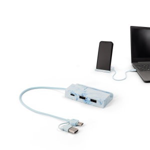 HI BERNERS HUB. Recycled PET (100% rPET) hub with main inputs and outputs