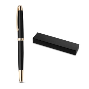 HI EZEKIEL ROLLER. Metal rollerball with gold trim