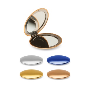 HI KAYLA. Double-sided round aluminum mirror with magnetic closure - Img 1