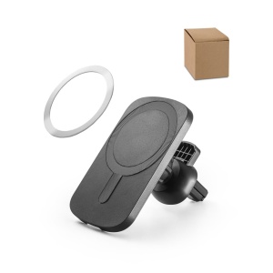 HI KOCH. Car smartphone holder with wireless magnetic charger 15W in recycled ABS (100% rABS)