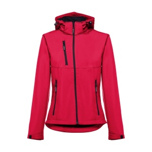 HI THC ZAGREB WOMEN. Women's softshell jacket with detachable hood and rounded back hem - Img 2