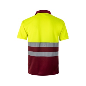HI VL CUPID LARGE. Two-tone bird-eye polo shirt (160g/m²) with short sleeves, in polyester (100%) - Img 26