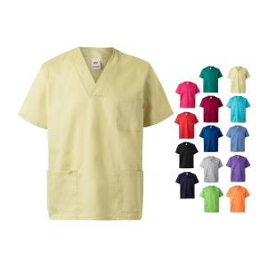 HI VL ILLAPA. Twill tunic (190g/m²) with short sleeves, in polyester (65%) and cotton (35%)