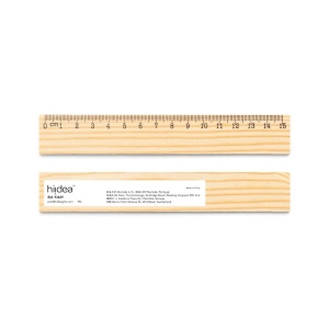 HI WESLEY 15. Rigla din lemn de pin cu scală de 15 cm