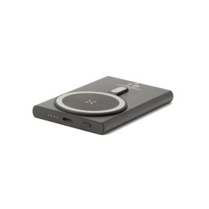 HI WRIGHT 5. Magnetic power bank with super-fast charging in recycled aluminum and recycled ABS 5'000 mAh - Img 3