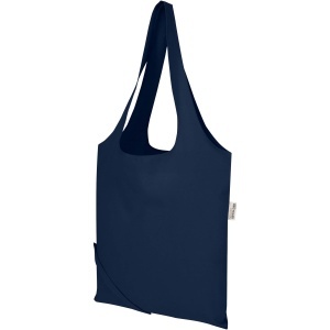 Madras Blend 140 g/m² GRS recycled foldable cotton tote bag 7L - Img 20