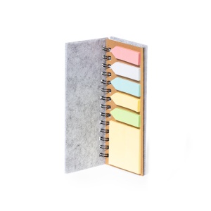 MAK Aurat - Sticky Notepad Felt RPET 30 Sheets Notepad. 25 Sticky Notes 4,5 x 4,5 cm. 125 Mini Sticky Notes 1,2 x 4,5 cm - Img 6