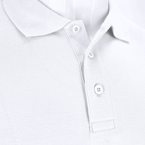 MAK Charlot - Adult White Polo Shirt 100% Ring Spun Cotton, Piqué 220 g/ m2