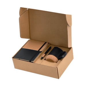 MAK Forar - Set Mug Ceramic/ Cork, 330 ml. Notepad PU/ Cork, Hard Cover, 80 Sheets. Pen Aluminium/ Cork - Img 3