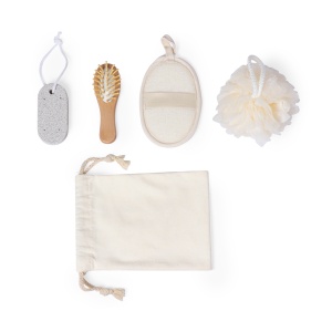 MAK Seido - Bathroom Set 4 Accessories. Cotton Pouch