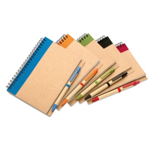 MO™ Bloc notes reciclat și pix