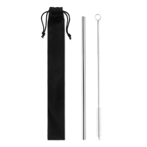 MO COLD STRAW SS straw and brush in pouch