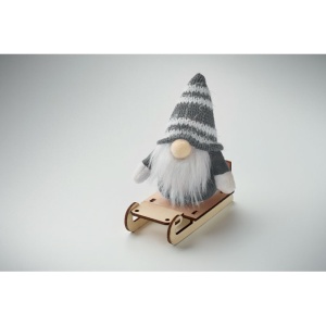 MO FROSTY SLEIGH Gnome pe sanie din lemn - Img 5