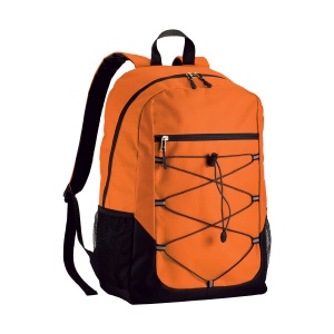 ON™ 600D polyester 4-pocket backpack (two mesh side pockets). Padded straps and back